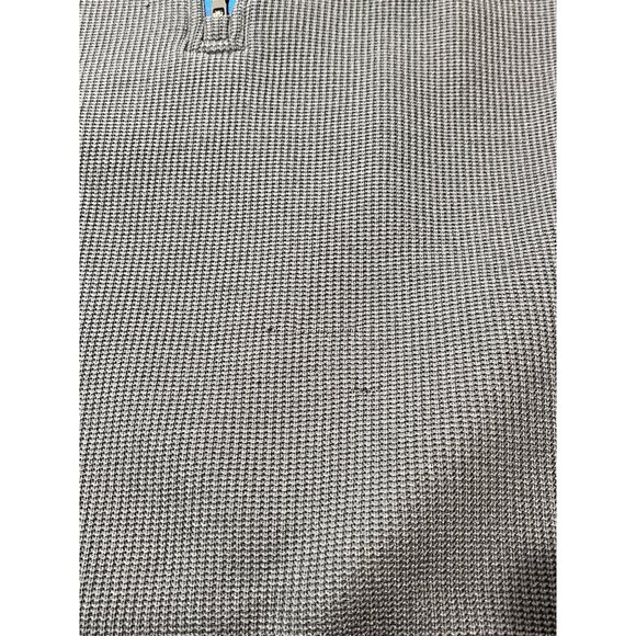 Spyder Mens XL Gray 1/4 Zip Pullover Fleece Sweater With Blue Accents - Picture 5 of 7